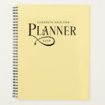 Modern Elegant Personalized Yellow Planner<br><div class="desc">Stay organized in style with this Modern Personalized Yellow Planner, designed for those who love clean lines, simple layouts, and timeless elegance. The bold monochrome design makes this planner both sophisticated and versatile—perfect for work, school, or everyday life. Personalize the cover with your name, initials, or inspiring text to create...</div>