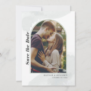Modern Elegant Photo Blush Save The Date