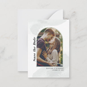 Modern Elegant Photo Blush Save The Date Card
