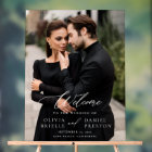 Modern Elegant Photo Calligraphy Wedding Welcome