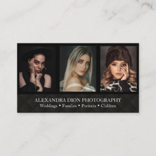 Modern elegant photo collage photograph business card