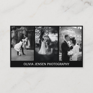 Modern elegant photo collage photograph business card