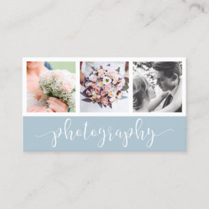 Modern elegant photo collage photography business card