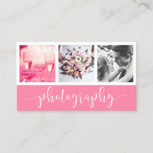 Modern elegant photo collage photography business card