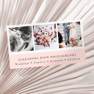 Modern elegant photo collage photography business card