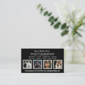 Modern elegant photo collage wedding photography  business card (Standing Front)