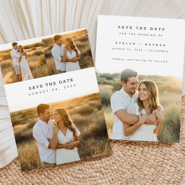 Modern Elegant Photo Collage Wedding Save The Date (Creator Uploaded)