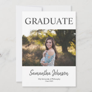 Modern Elegant Photo Graduation Announcement