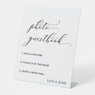 Modern Elegant Photo Guestbook Sign | Script 
