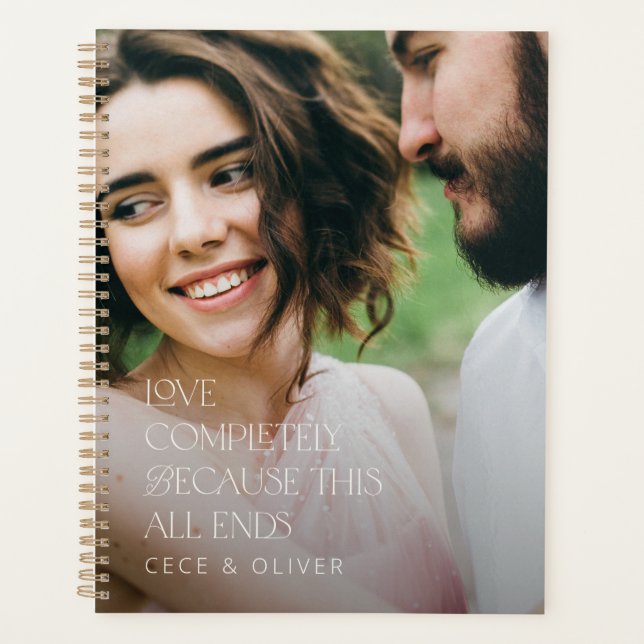Modern elegant photo love completely gift planner (Front)