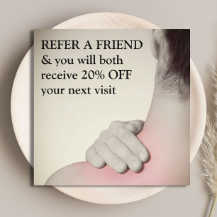 Modern Elegant Photo Massage Therapist Referral Card