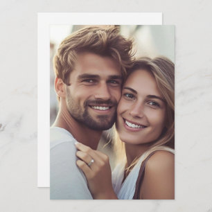 Modern Elegant Photo Monogram Wedding Invitation