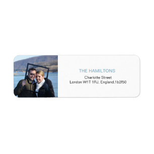 Modern Elegant Photo Return Address Labels