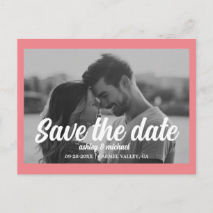 Modern elegant photo save the date card