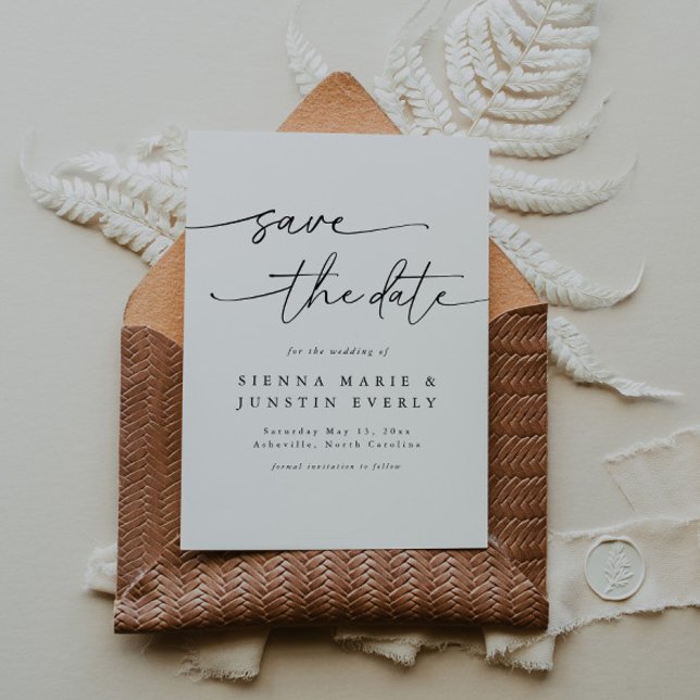 Modern Elegant Photo Save The Date Card (Creator Uploaded)