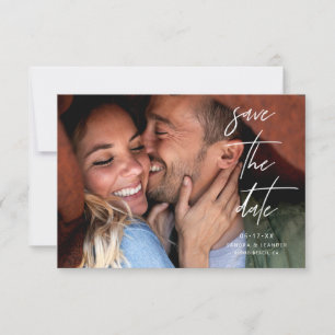Modern Elegant Photo Save the Date Card