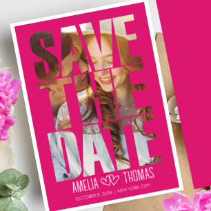 Modern Elegant Photo Save the Date Wedding Invitation