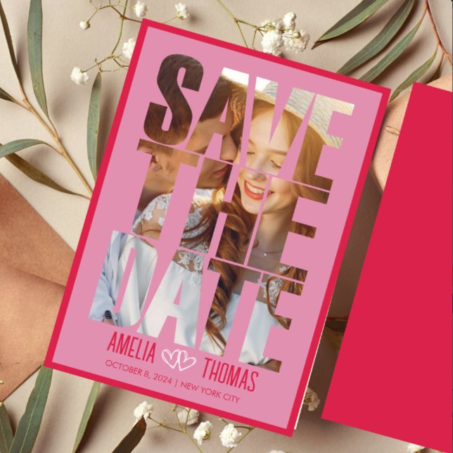 Modern Elegant Photo Save the Date Wedding Invitation (Creator Uploaded)