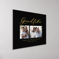 Modern elegant photo script grandfather gift foil 