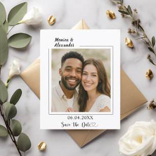Modern elegant photo wedding budget Save the Date Flyer