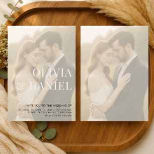 Modern Elegant Photo Wedding Invitation