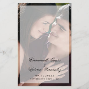 Modern Elegant Photo Wedding Program