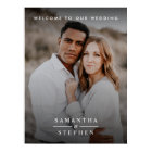 Modern Elegant Photo Wedding Welcome