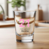 Modern Elegant Pink 21st Birthday
