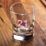 Modern Elegant Pink 21st Birthday Shot Glass<br><div class="desc">Modern Elegant 21st Birthday Shot Glass</div>