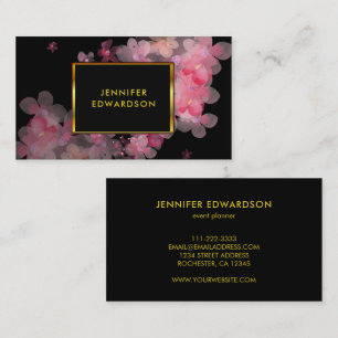 Modern elegant pink watercolor professional business card