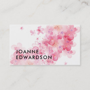 Modern elegant pink watercolor professional business card