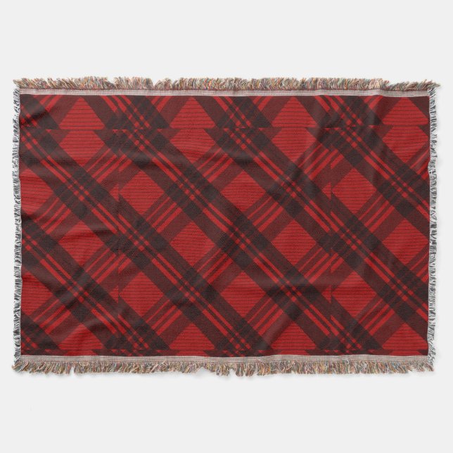  Modern Elegant Plaid  Throw Blanket (Front)