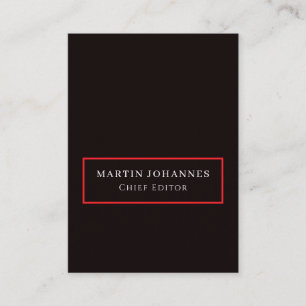 Modern Elegant Plain Black Minimalist Enclosure Card