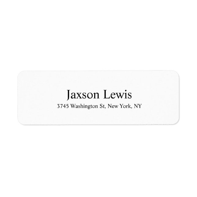 Modern Elegant Plain Black & White Legible Text (Front)