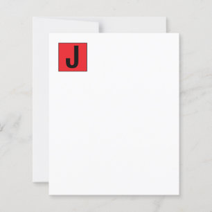 Modern Elegant Plain Professional Monogram Paper