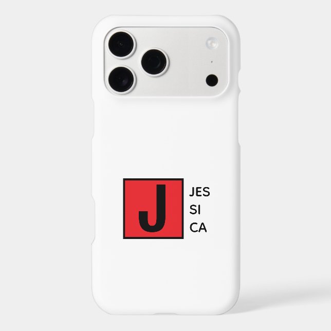 Modern Elegant Plain Professional Name Monogram (Back)