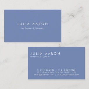 Modern Elegant Plain Professional Teal Blue Business Card