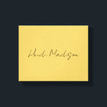 Modern Elegant Plain Simple Gold Colour Calligraph Canvas Print<br><div class="desc">Trendy Retro Style Template For All Needs.</div>