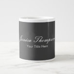 Modern Elegant Plain Simple Professional Grey Large Coffee Mug<br><div class="desc">Choose from Different Types and Sizes. Easy Editing Tools. Classical Professional Simple Template For All Needs.</div>