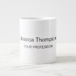 Modern Elegant Plain Simple Professional Large Coffee Mug<br><div class="desc">Choose from Different Types and Sizes. Easy Editing Tools. Classical Professional Simple Template For All Needs.</div>