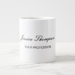 Modern Elegant Plain Simple Professional Large Coffee Mug<br><div class="desc">Choose from Different Types and Sizes. Easy Editing Tools. Classical Professional Simple Template For All Needs.</div>