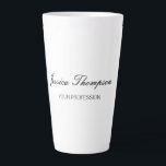 Modern Elegant Plain Simple Professional Latte Mug<br><div class="desc">Choose from Different Types and Sizes. Easy Editing Tools. Classical Professional Simple Template For All Needs.</div>