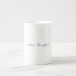 Modern Elegant Plain Simple Professional Name Bone China Mug<br><div class="desc">Choose from Different Types and Sizes. Easy Editing Tools. Classical Professional Simple Template For All Needs.</div>