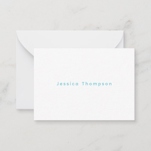Modern Elegant Plain Simple Professional Name Card (Front)