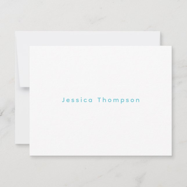 Modern Elegant Plain Simple Professional Name Card (Front)