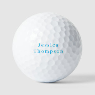 Modern Elegant Plain Simple Professional Name Golf Balls