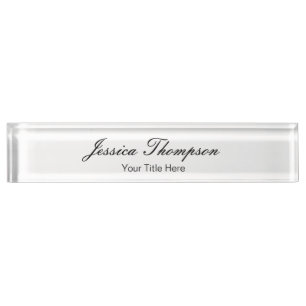 Modern Elegant Plain Simple Professional Nameplate