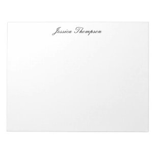 Modern Elegant Plain Simple Professional Notepad