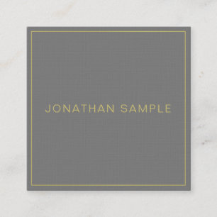 Modern Elegant Premium Linen Template Professional Square Business Card