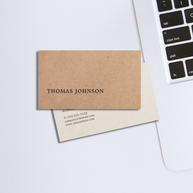 Modern Elegant Printed Paper Texture Consultant Business Card (Creator Uploaded)